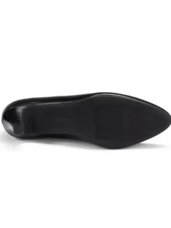 Leder-Pumps in Schwarz