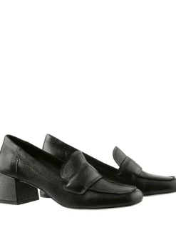 Leder-Pumps in Schwarz