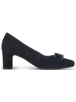 Leder-Pumps in Schwarz