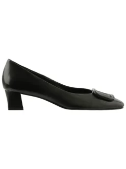 Leder-Pumps in Schwarz