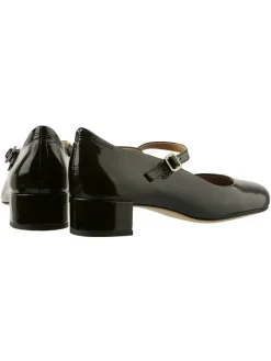 Leder-Pumps in Schwarz