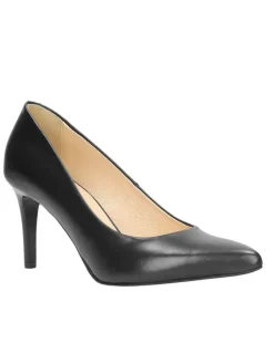 Leder-Pumps in Schwarz