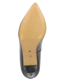 Leder-Pumps in Schwarz