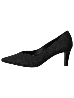 Leder-Pumps in Schwarz
