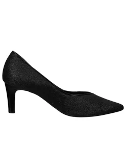 Leder-Pumps in Schwarz