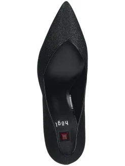 Leder-Pumps in Schwarz