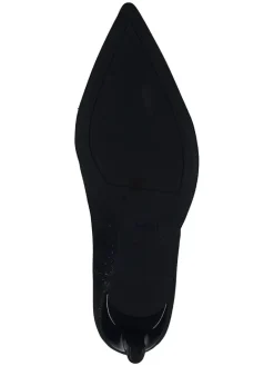 Leder-Pumps in Schwarz