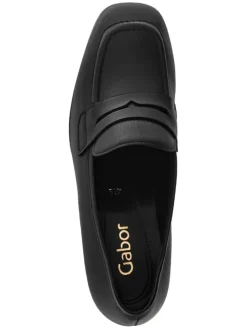 Leder-Pumps in Schwarz