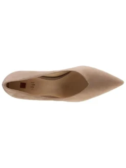 Leder-Pumps in Taupe