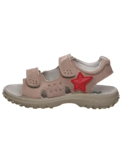 Leder-Sandalen "5675" in Hellbraun