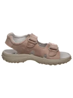 Leder-Sandalen "5675" in Hellbraun