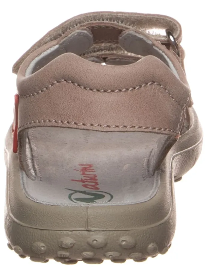 Leder-Sandalen "5675" in Hellbraun