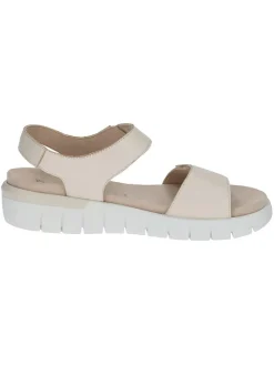 Leder-Sandalen "Babette" in Beige
