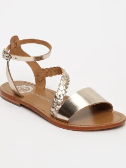 Leder-Sandalen "Beldrade" in Gold