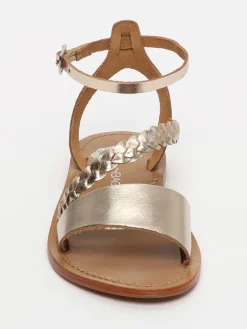 Leder-Sandalen "Beldrade" in Gold