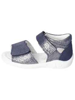 Leder-Sandalen "Benita" in Dunkelblau