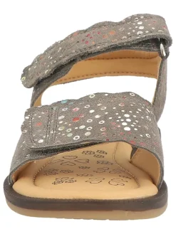 Leder-Sandalen "Calta-S" in Grau/ Bunt