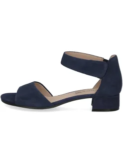 Leder-Sandalen "Carla" in Dunkelblau