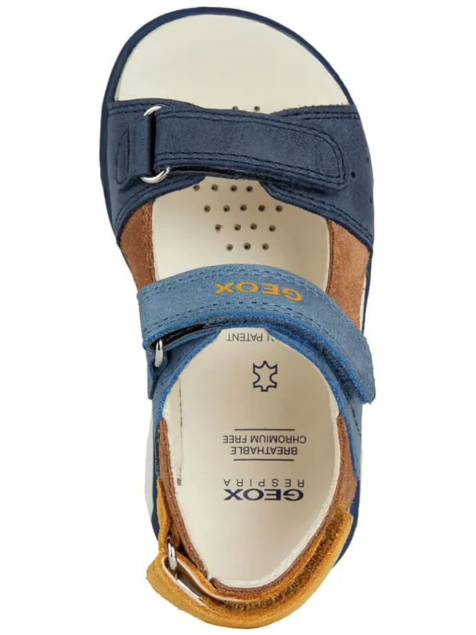 Leder-Sandalen "Delhi" in Dunkelblau