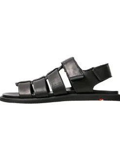 Leder-Sandalen "Elimar" in Schwarz