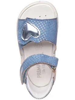 Leder-Sandalen in Blau