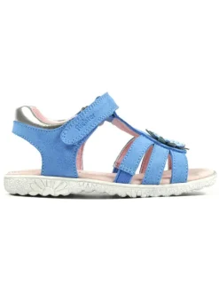 Leder-Sandalen in Blau