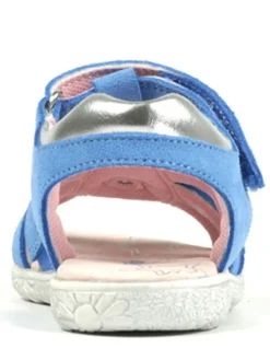 Leder-Sandalen in Blau