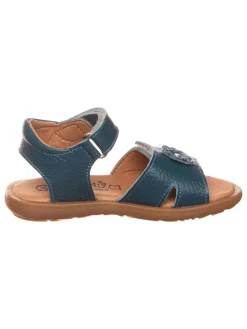 Leder-Sandalen in Blau