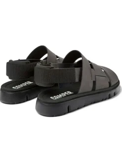 Leder-Sandalen in Braun
