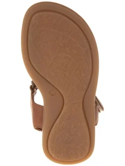 Leder-Sandalen in Braun