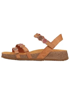 Leder-Sandalen in Braun