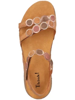 Leder-Sandalen in Braun