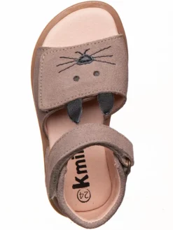 Leder-Sandalen in Braun