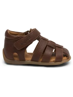 Leder-Sandalen in Braun