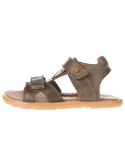 Leder-Sandalen in Braun