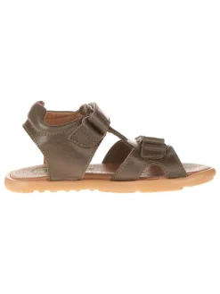 Leder-Sandalen in Braun
