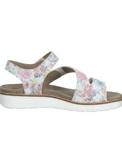 Leder-Sandalen in Bunt