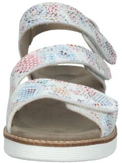 Leder-Sandalen in Bunt