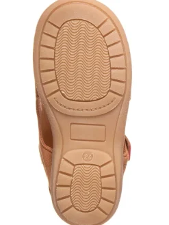 Leder-Sandalen in Camel