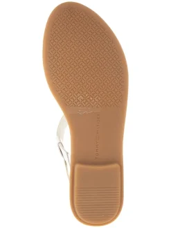 Leder-Sandalen in Creme