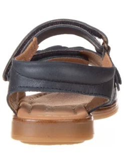 Leder-Sandalen in Dunkelblau