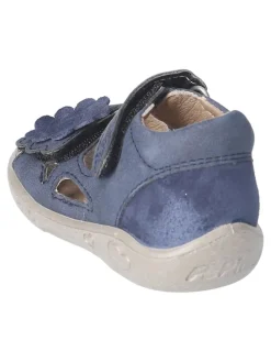 Leder-Sandalen in Dunkelblau