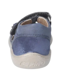 Leder-Sandalen in Dunkelblau