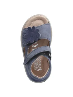 Leder-Sandalen in Dunkelblau