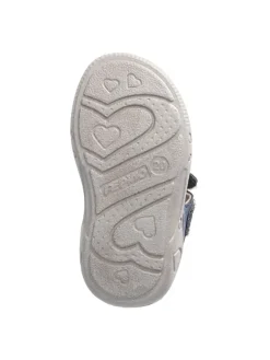 Leder-Sandalen in Dunkelblau