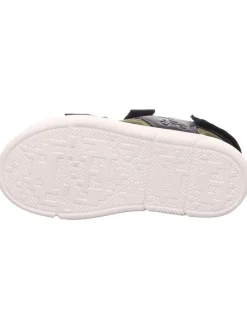 Leder-Sandalen in Dunkelblau