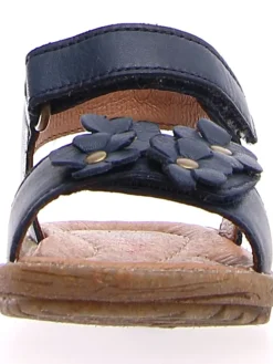 Leder-Sandalen in Dunkelblau