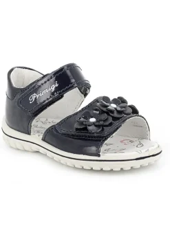 Leder-Sandalen in Dunkelblau