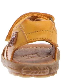 Leder-Sandalen in Gelb