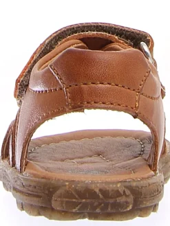 Leder-Sandalen in Hellbraun